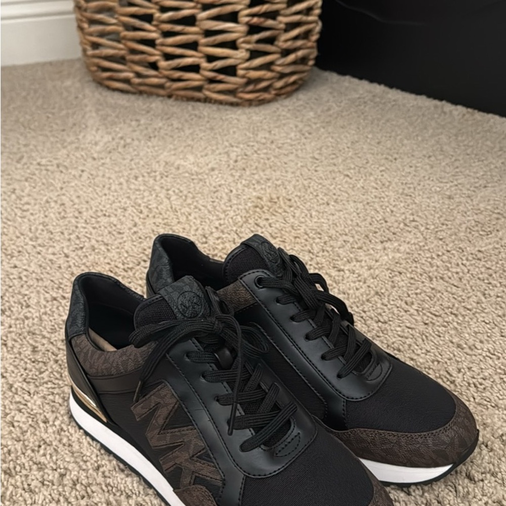 Michael Kors Black and Brown Sneakers